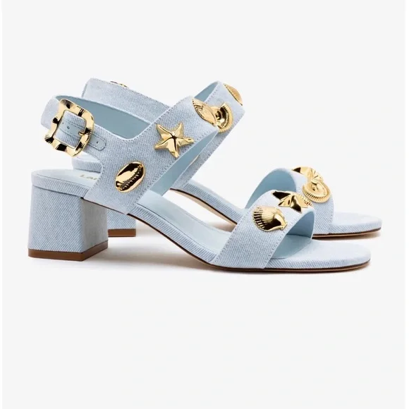 Larroudé Madison block in Maya denim - Picture 3 of 8